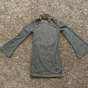 Bell sleeve sequin mini dress size medium